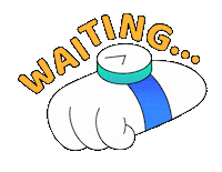 Wait Waiting Sticker by TheLittleLabs