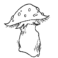 Biffinx black mushroom shrooms mushrooms Sticker