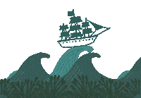 Bartirum waves ship sailing rum Sticker