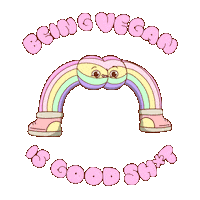 Plant Based Diet Rainbow Sticker by PETA