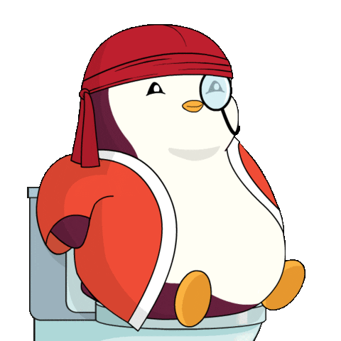 Penguin Poop Sticker by Pudgy Penguins