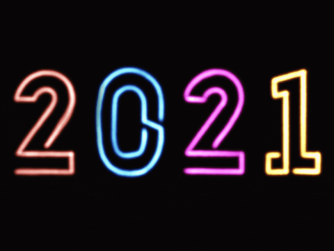 New Year Neon GIF