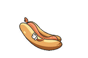 Slouchpotato food relax comfort hot dog Sticker