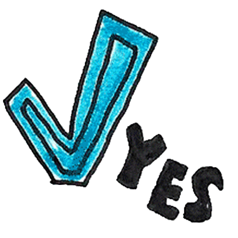 Check Yes Sticker by Jimmy Arca