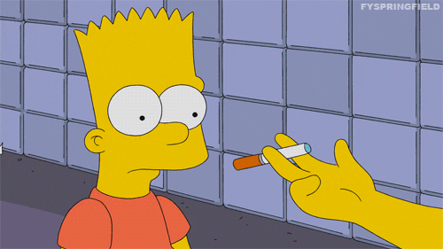 the simpsons smoking GIF
