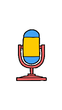 Podcast Microphone Sticker by Ela Miranda