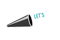 TwistersCheerElite go cheerleading lets megaphone Sticker
