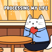 Staring White Cat GIF by MESA My Emotional Support Animal