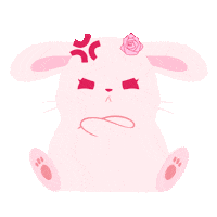 Angry Pink Sticker