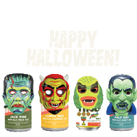 Trick Or Treat Halloween Sticker by Harmon's Non-Alc Craft Beer