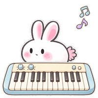 Piano Keyboard Sticker by tururi