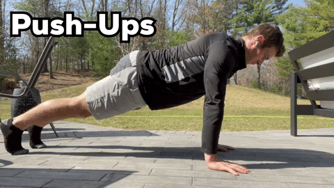MeauxtionFitness push push up strength training home gym GIF