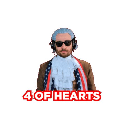 Four Hearts Sticker