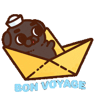 Bon Voyage Sailing Sticker by Puglie Pug