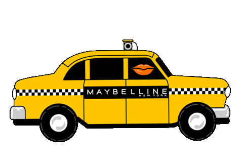 nyc taxi Sticker by Maybelline
