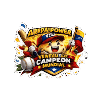 Baseball Power Sticker by Fresa Creativa