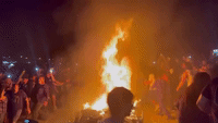 Slipknot Fans Dance Around Bonfire at Phoenix Concert