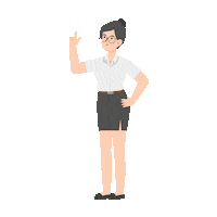 Terdpongdesign sticker woman speaking employee Sticker