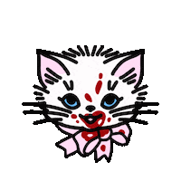 Blkmagiccat kitten white cat blk magic cat blkmagiccat Sticker