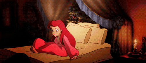 the little mermaid bed GIF