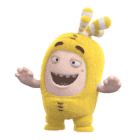 morning hello Sticker by Oddbods