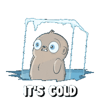 Freezing Ice Cube Sticker by Fugz Official