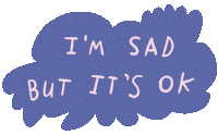 Sad Depression Sticker by Heather Buchanan