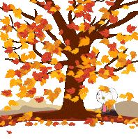 Falling Leaves Fall Sticker