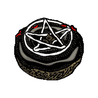 voodoodoughnut satan portland doughnuts doughnut Sticker