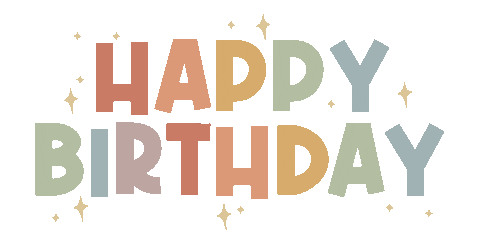 Happy Birthday Rainbow Sticker