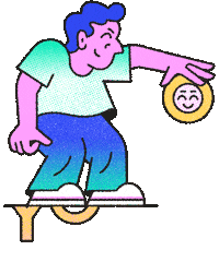 Happy Fun Sticker by Ali Spencer