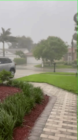 Hurricane Ian Brings Sheets of Rain and Strong Winds to Naples, Florida