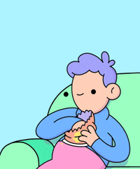 Hungry Couch Potato GIF by doodles