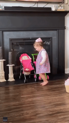 Mischievous Toddler Shrugs Shoulders as Mom Tells Her No
