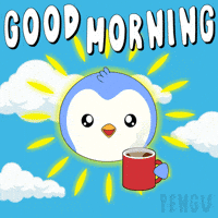 Happy Good Morning GIF by Pudgy Penguins