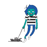 eatofflimitss dog coffee chill vegan Sticker