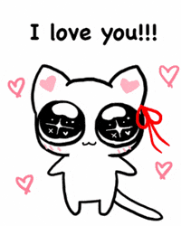 I Love You Cat And Greyhound GIF