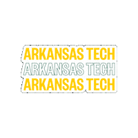 Happy Green And Gold Sticker by ArkansasTech