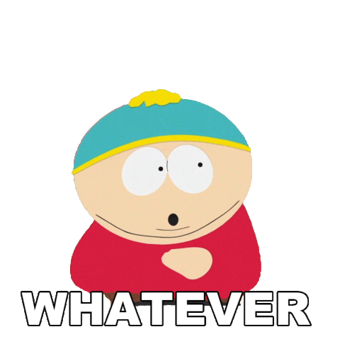 Eric Cartman Whatever Sticker by South Park