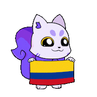 Coffee Flag Sticker by Lucky Kat Studios