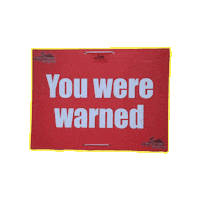 bigbearevents running run sign warned Sticker