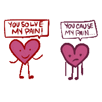 Break Up Hearts Sticker by Unpopular Cartoonist