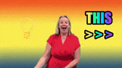 LightSocial point pointing right check this out GIF