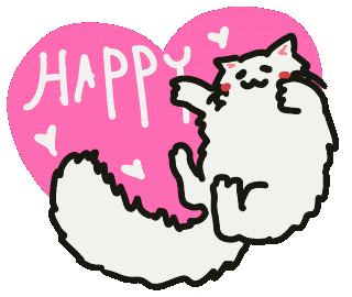 Happy ねこ Sticker