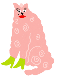 Cat Pink Sticker by limpetstore