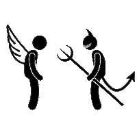 angel demon Sticker by TRASH GANG