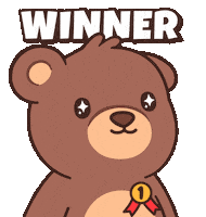 Teddy Bear Win Sticker by BEARISH