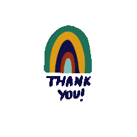 Rainbow Thank You Sticker