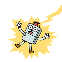 Shocked Robot Sticker by Nexio