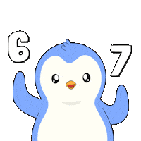 6 7 Penguin Sticker by Pudgy Penguins